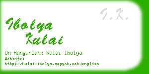 ibolya kulai business card